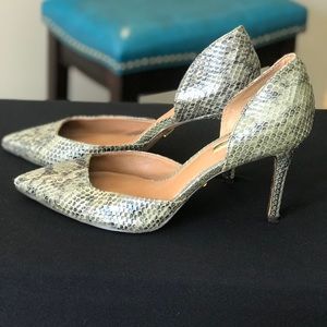 Ralph Lauren Snakeskin Print Pumps - size 7 1/2